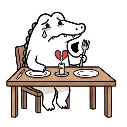 florak stickers, cute, funny, stickers, WhatsApp stickers, sticker pack, Alligator (32)